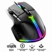 Souris USB Gamer Capteur optique 12800 dpi - 8 boutons programmables RGB PRO-M5 Spirit Of Gamer