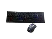Pack Clavier & Souris Gaming Multimedia AZERTY USB RGB Rainbow 105 Touches 1909 CHEERLUX 
