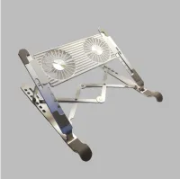 Support & Refroidisseur En Alliage d'Aluminium avec 2 ventilateurs Pliable & Réglable pour Laptop
