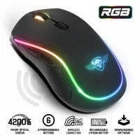 Souris Gamer Sans Fil 2.4GHz Capteur 4200 Dpi 6 Programmable Bouton RGB PRO-M9 Spirit Of Gamer