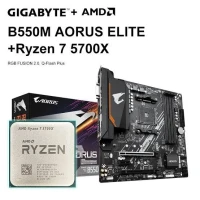 GIGABYTE B550M AORUS ELITE Motherboard + AMD Ryzen 7 5700X + RAM 2X8G 