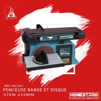 PONCEUSE 2 EN 1 A BANDE ET A DISQUE 370W HONESTPRO
