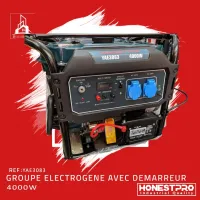 GROUPE ÉLECTROGÈNE 4KVA 4000W AVEC DÉMARREUR HONESTPRO