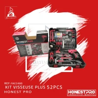 CAISSE A OUTILS 52 PCS + VISSEUSE 12V HonestPlus