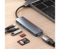 USB-C HUB ADAPTER MULTI PROT YESIDO HB15 6 IN 1