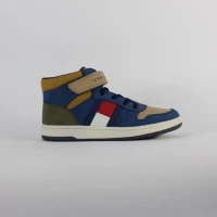 Tommy Hilfiger - Kids FLAG HIGH Lace-UP Velcro Sneakers Enfants
