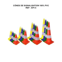 Cônes de signalisation 100% PVC