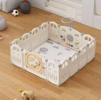 Parc de jeu pour bébé pliable avec mini panier de basket