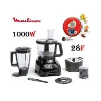 Moulinex Robot multifonction, 1000 W, 28 fonctions,Bol 3 L, Blender 2 L--FP821811-Noir