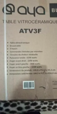 Table vitrocéramique 