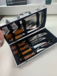 Mallette Professionnelle de Cout-eaux Manche en Bois et Accessoires  حقيبة سكاكين إحترافية