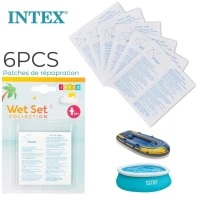 Intex Kit de Réparation de Vinyle Plastique Humide 6Pcs طقم لإصلاح المنتجات القابلة للنفخ