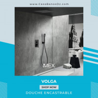 meubles-salle-de-bain-douche-encastrable-volga-noir-imex-ain-naadja-alger-algerie