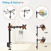 Support de Bureau pour 1 Écrans ANYTOOL - Rotation 360 Inclinaison 15 Charge Maximale 8KG ATS0001E thumbnail 4