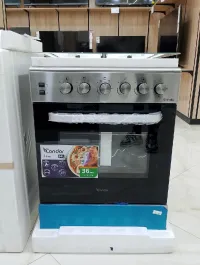 Cuisinière condor  4 feux ventilé inox raviola 