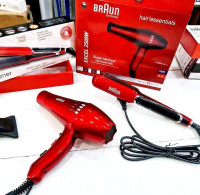 instruments-outils-pack-lisseur-seche-cheveux-braun-rouge-annaba-algerie