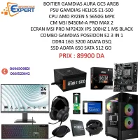 CONFIG AURA GC5 ARGB/E1-500/RYZEN 5 5650G MPK/B450M-A/MSI PRO MP243X/COMBO POSEIDON E2 3IN1/16G/512G