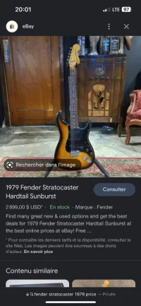 Guitare Fender Stratocaster 1979-1980 