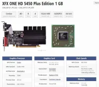 XFX ONE HD 5450 Plus Edition 1 GB