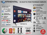 أجهزة-التلفاز-continental-43-pouces-google-tv-bluetooth-demo-integre-36990-da-livraison-disponible-الجزائر-وسط