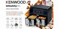 Airfryer twin XXXL 8 litres kenwood écran digital 8 programmes 