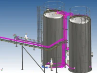 Réseau de tuyauterie industrielle 