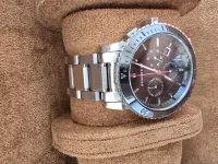 Burberry BU9381 Montre en acier inoxydable pour homme, Noir , Chronographe