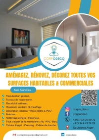 Travaux de rénovation et  décoration , Aménagement d' intérieur