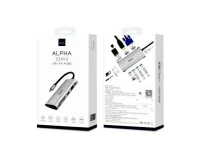 WIWU Alpha 11 en 1 - Hub USB-C  - GRIS 