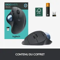 Logitech ERGO M575 Trackball - Souris sans fil - Bluetooth - droitier - capteur optique 2000 dpi