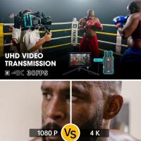 HOLLYLAND MARS 4K - SYSTÈME DE TRANSMISSION VIDÉO SANS FII 4K - 20MBPS - 150M FPS -HDMI & SDI -BLACK thumbnail 5