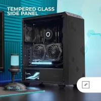 MARS GAMING MC-Q3 - BOITIER ATX  -1 FAN - VERRE TREMPÉ - USB 3.0 - MICRO & MINI ATX - BLACK 