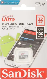 SanDisk Ultra Micro SD 32 GB Carte Mémoire HC Classe 10 UHS I jusqu'a 100 Mb/s