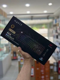 HAVIT GAMENOTE KB890L - CLAVIER GAMING MÉCANIQUE - RÉTROÉCLAIRAGE RGB - BLUE SWITCH - AZERTY - NOIR