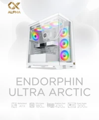 XIGMATEK ENDORPHIN ULTRA ARCTIC - BOITER MOYEN TOUR - 5 FAN 120mm ARGB - USB - TYPE C - WHITE 
