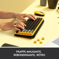 Logitech POP Keys - Clavier sans fil Bluetooth - touches mécaniques -