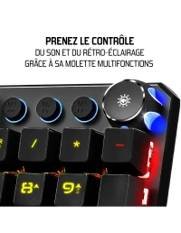 Spirit of Gamer Xpert-K400 Clavier mécanique pour gamer avec rétro-éclairage RGB AZERTY