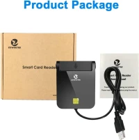 ZOWEETEK LECTEUR DE CARTE À PUCE SMART -USB COMPATIBLE EID -CAC - PIV - PC - MAC - SÉCURITÉ 