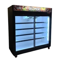 Frigo présentoire mural L x l x h (2m x 0.7m x 2m) compresseur Danfoss Original Allemand