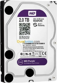 Disque Videosurveillance WD Purple 2T