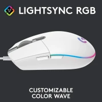 SOURIS LOGITECH G102 LightSync AVEC FIL ( BLACK / WHITE )
