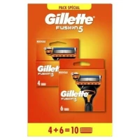 Gillette Pack de 10 Recharges de Rasoir Homme - Fusion 5 Lames