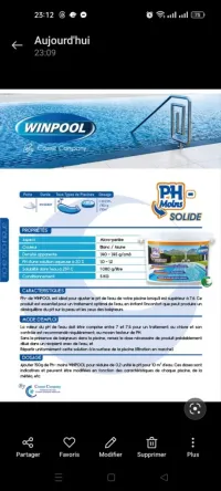 Produits des piscines 
