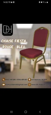 Chaise de conférence Rouge et bleu 