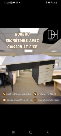 مكاتب-و-أدراج-bureau-1m40-avec-caisson-fix-3t-بئر-مراد-رايس-الجزائر
