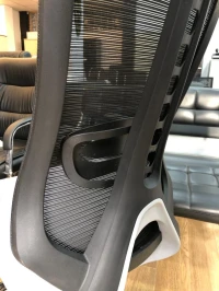 Chaise Opérateur Ergonomique en Filet avec Repose-tête ,des Accoudoirs et un Soutien dorsal réglable