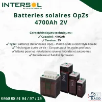 Batteries solaires OpZs 4700Ah / 2V 