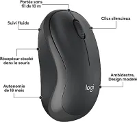 Logitech MK295 Silent Ensemble Souris Et Clavier Sans Fil Avec Technologie SilentTouch