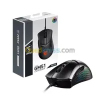 MSI CLUTCH GM51 LIGHTWEIGHT - SOURIS GAMING - 8 BOUTONS - CAPTEUR 26 000 DPI - RGB - NOIR