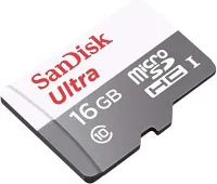 SanDisk Ultra Carte Mémoire MicroSDHC - Classe 10 - 16 Go - UHS I - 80 MB/s
